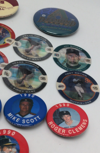 Vintage MLB Baseball Pinback Fun Foods Buttons 7/11 Pogs Pins Collectibles - Picture 6 of 19