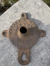 Antique Wright & Ditson Lawn Tennis Pole Stand Boston Mass Cast Iron Rare AAFA