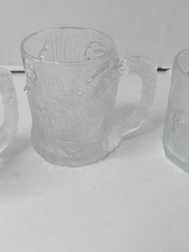 COMPLETE SET OF 5 - McDonald's FLINTSTONES Glass Mugs VTG 1993 RocDonalds - Picture 4 of 14