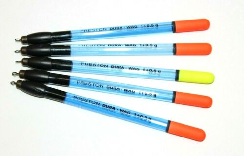 PRESTON STRAIGHT DURA WAGGLERS FIXED LOADING SET OF 5 MIXED COLOURS CHOOSE SIZES - Picture 10 of 36
