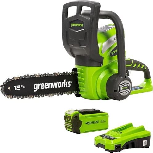 40V Akku Kettensäge 30cm Greenworks G40CS30K2 mit 2Ah Batterie und Ladegerät