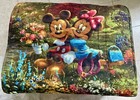 Disney's Mickey & Minnie Mouse Lap Size Quilt Handmade Thomas Kincaid Print. New