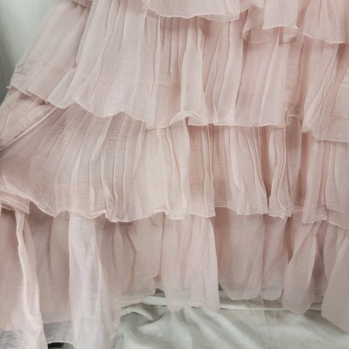 Ieena Mac Duggal Size 10 Ruffle Tiered Sleeveless Gown Rose Pink 26594 Dress - Picture 6 of 9