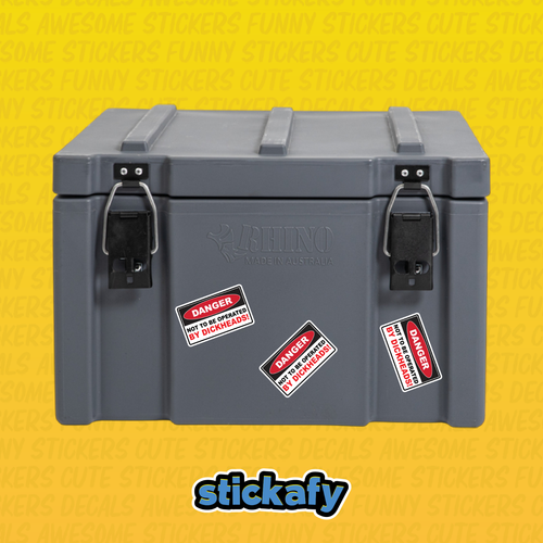 Not To Be Operated By Dickheads Sticker Sheets (x14-28) Danger Funny Prank Decal - Picture 3 of 5