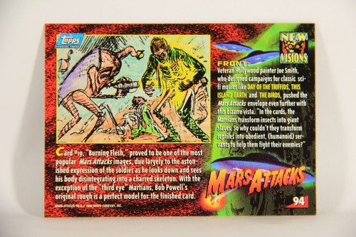 Mars Attacks 1994 Topps Trading Card #94 New Visions ENG Artwork L007357 - Picture 2 of 2