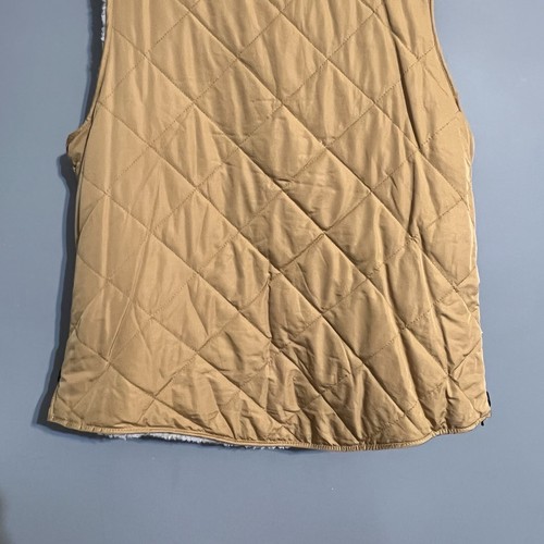 American Threads Reversible Winter Vest Gold Sherpa Women Size Medium - Picture 7 of 17
