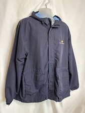 Lands' End Men's XXL 50-52 Windbreaker Full Zip Nylon Shell Poly Lining Blue