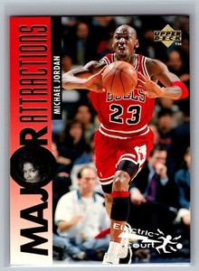Michael Jordan 1995-96 Upper Deck ELECTRIC COURT #341 Basketball NBA Card Bulls