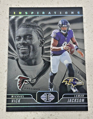 Lamar Jackson Michael Vick Inspirations Rare Case Hit Card /33 SP 2024 Illusions