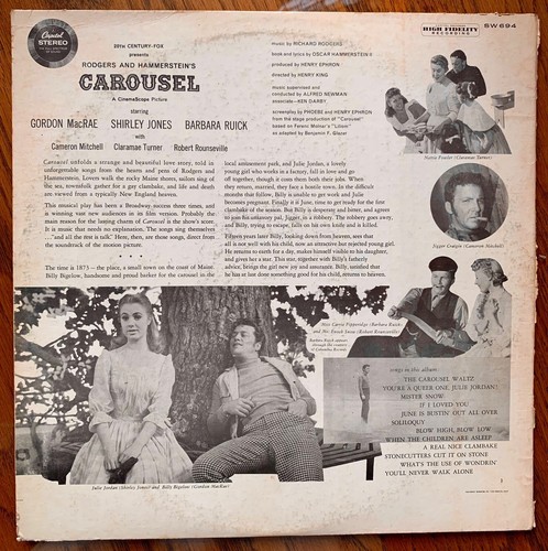 1957 Movie Sound Track - CAROUSEL - CAPITOL Records (SW 694) - EX plus - Picture 2 of 4