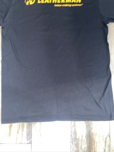 LEATHERMAN T-shirt uomo taglia large logo Leave Nothing Undone uomo nera - Foto 10 di 13