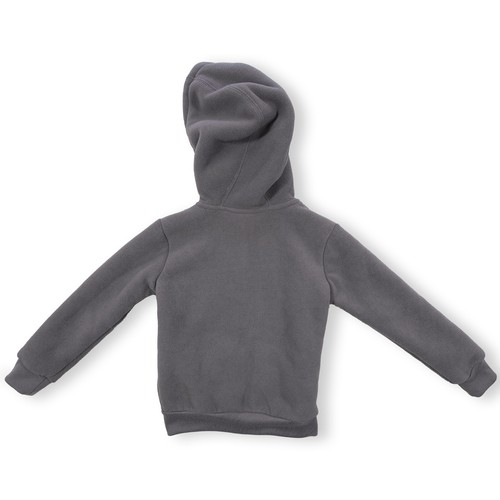 Nike Kids Fleece Hoodie Jacket Full Zip Embroidered Logo Gray Size 4 - Picture 2 of 18