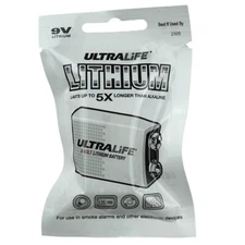 2 PCS Ultralife 9 Volt Lithium Battery with Foil Pack U9VL-FP