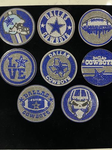 Dallas Cowboys Hand Beaded Coasters Set Of 8...........................New - Picture 2 of 3