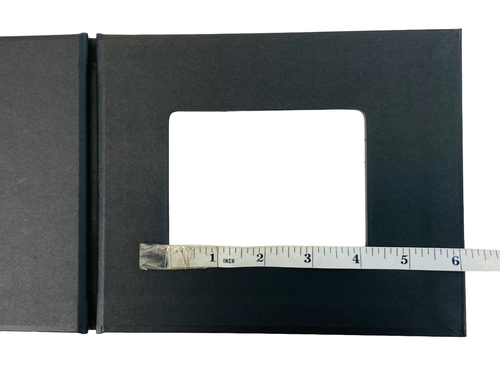 6"x8" Photo Book Hardcover Black Linen with 4"x3" Window Cut - Picture 8 of 10