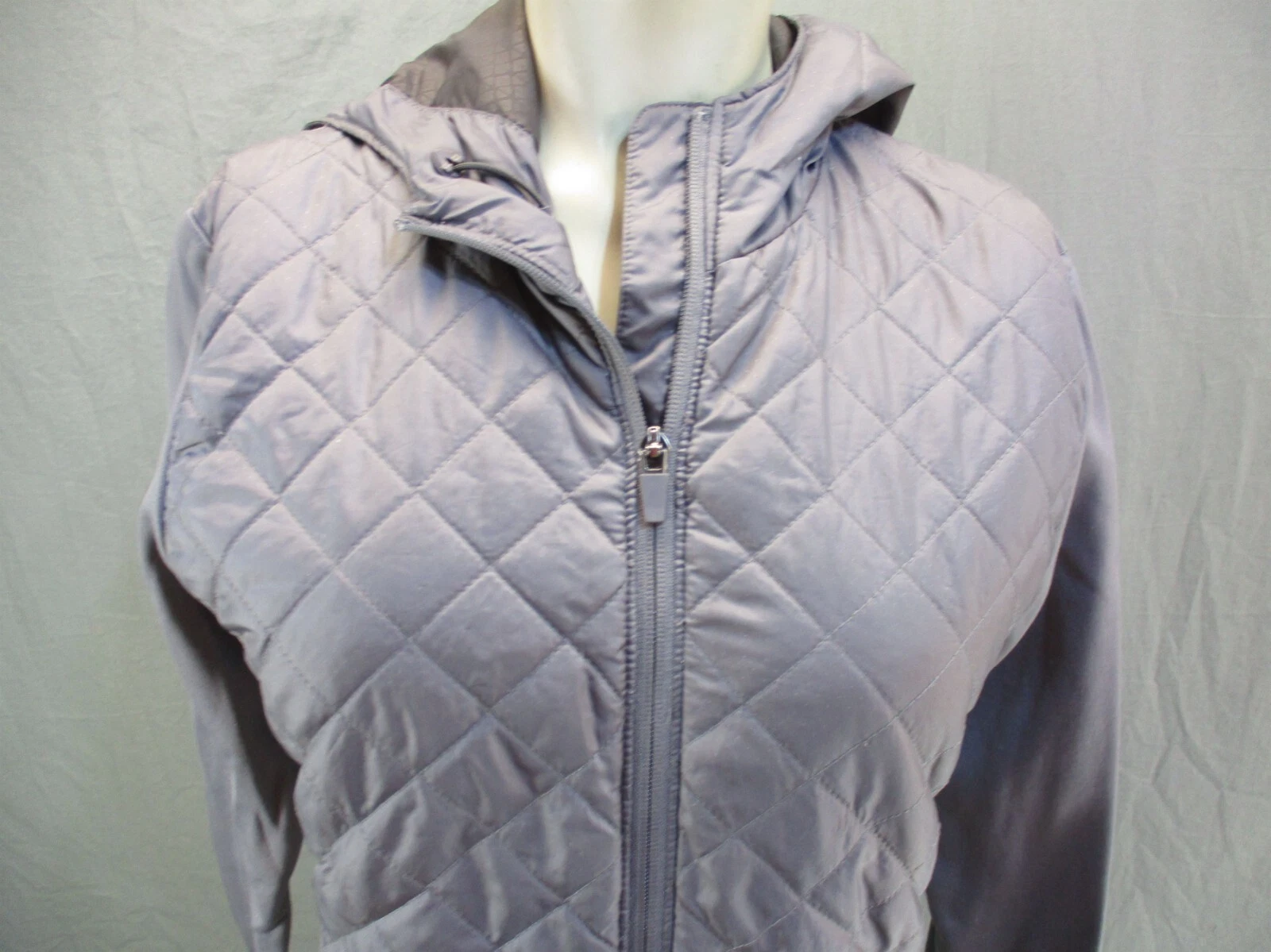 merrell full zip stand collar zip pockets quilted jacket