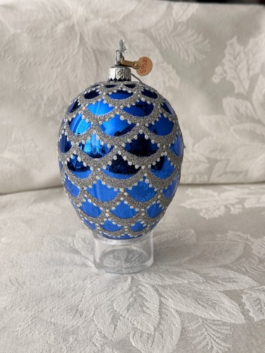 Imperial Legacy Blown Glass Egg "Royal Christmas" Ornament Handcrafted Poland - Picture 3 of 13