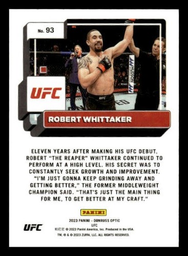 Donruss Optic UFC #93 Robert Whittaker - Picture 2 of 2