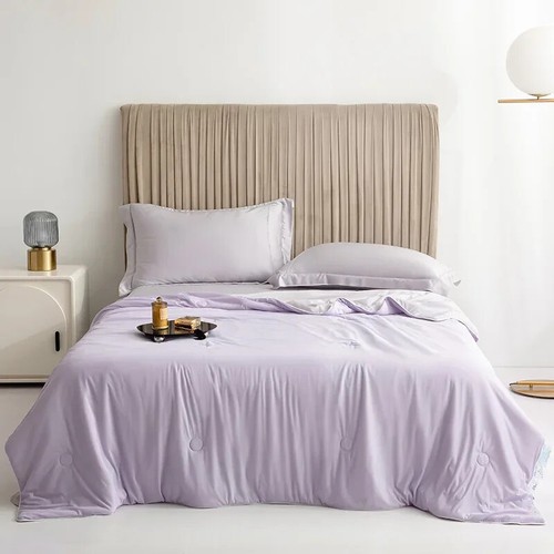 New Air Condition Comforter for Summer Pure Color Ice Silk Cooling Blanket Quilt - Picture 25 of 30