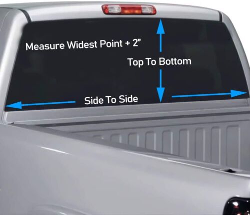 American Flag Pick Up Truck SUV Rear Back Window Graphics Decal Wrap Tint - Picture 3 of 7
