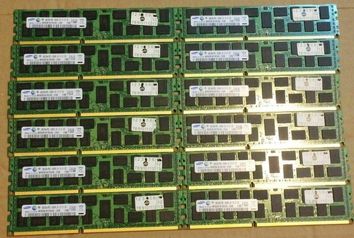 Lot of 12 Samsung (12 x 8GB) 96GB total Memory RAM PC3L-10600R M393B1K70CH0-CH9 - 第 1/3 張圖片