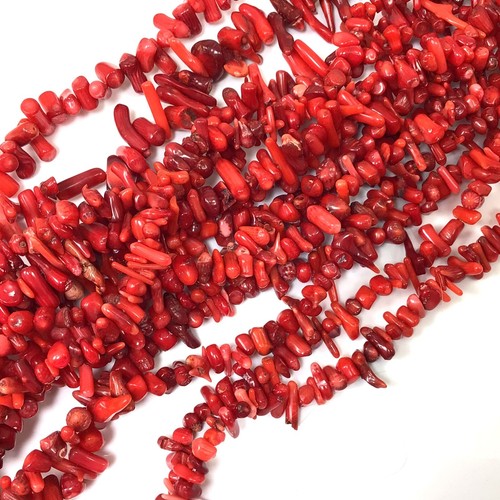 Coral Branch Spacer Loose Beads 15" Red Angel Pink Jewelry Making Coral 5-8mm - Picture 21 of 27
