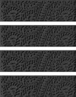 Waterhog Stair Treads, Set of 4, 8-1/2 X 30 Inches, Made in USA, Durable and Dec