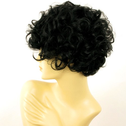 short wig for women black curly ref MARIE-LOU 1B PERUK - Imagen 3 de 8