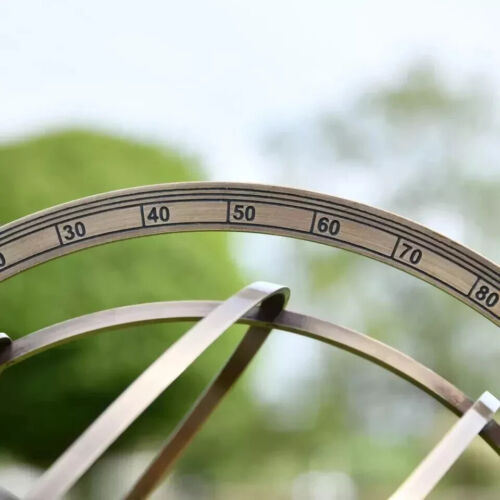 50cm Tall Antique Brass Celestial Garden Armillary Sundial Sphere - Picture 2 of 6