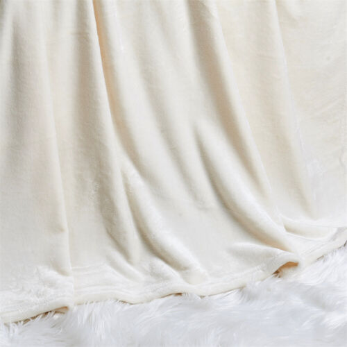 Large Flannel Fleece Throw Luxury Plush Extra Soft Reversible Bed Warm Blanket - Picture 23 of 52