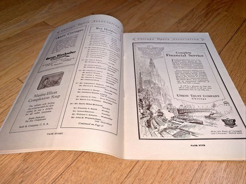 1921-1922 CHICAGO CIVIC OPERA COMPANY Grand Opera Program - LA BOHEME - Picture 3 of 12