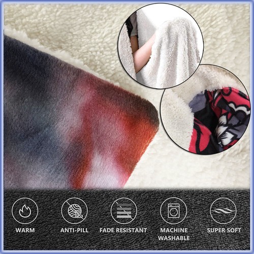 Manta con capucha 3D Purple Sky Lightning manta de franela portátil capa - Imagen 2 de 5