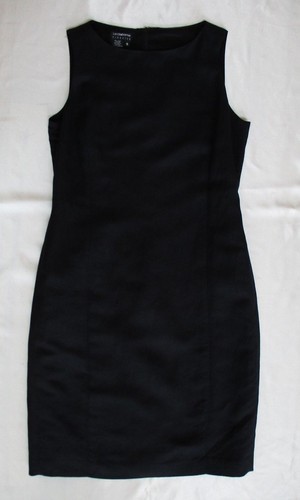 Liz Claiborne Classics Gr. 8 ärmellos Leinenmischung gefüttert schwarz Etuikleid - Bild 7 von 9