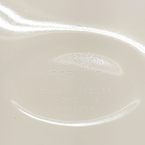Cazuela ovalada blanca Corning Ware informal elegancia L-32 con tapa Pyrex L-32-C - Imagen 8 de 12