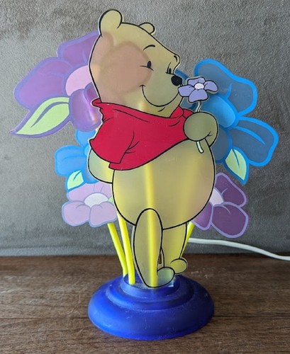 Winnie The Pooh Table Light, Night Light, Spring Flowers, 11" Tall Plastic, CUTE - Picture 6 of 10