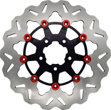Galfer Brakes DF680CW-B-R Rotor 11.5" Floating Wave Fr Black/Red Buttons