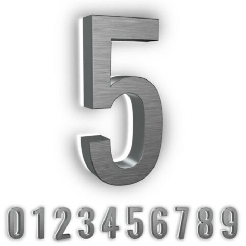 5" Steel Backlit LED 6000K Illuminated Address Numbers, Modern Look Number - Picture 31 of 35