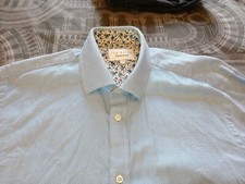 Ted baker endurance mens shirt L 42 inch chest in regular fit in blue long sleev