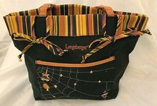 Longaberger 4X11X12" Stripe Purse 3 Pockets Two 22" Handles