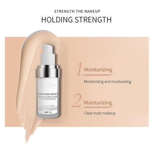 Color Changing Foundation Full Coverage SPF15 Concealer Foundation Makeup - Picture 4 of 12