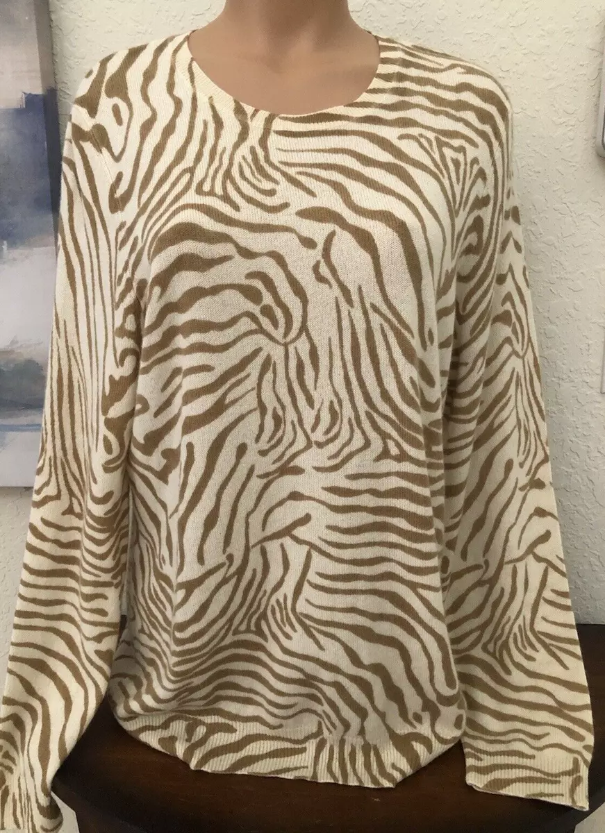 J Mclaughlin Sancerre Cashmere Sweater XL Crew Neck Lightweight
