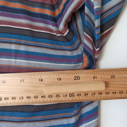 John Smedley Men's Sea Island Cotton Pullover Retro MOD - Striped - Size Large - Picture 13 of 13