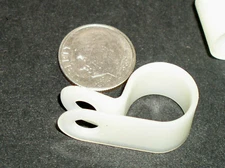 10 NEW WHITE ESSENTRA 1/2" NYLON LOOP CABLE WIRE TUBE CLIP P CLAMP FASTENER USA