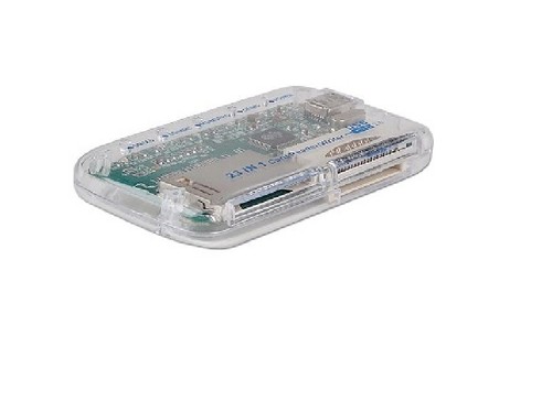 NEW - 23-in-1 USB 2.0 Card Reader/Writer (Transparent) - Canada - Imagen 1 de 3