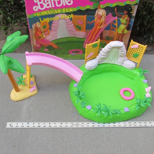 Barbie Doll Hawaiian Fun Lagoon Pool Beach Playset Mattel Box #7260 Vintage 1991 - Picture 2 of 17