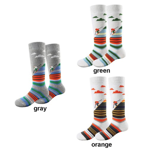 Ski Socks Thermal Knee-high Socks Towel Bottom Breathable Comfortable for Hiking - Picture 2 of 14