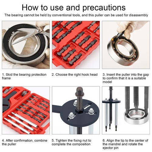 Embedded Bearing Removal Tool Bearing Puller Kit Special Disassembly Tool 3 Jaws - Picture 4 of 15