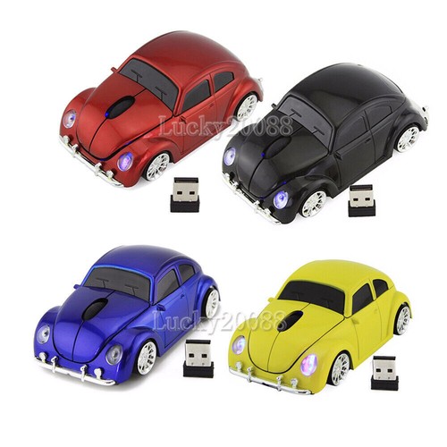2.4Ghz Wireless Classic VW beetle car mouse Computer MAC Laptop Mice USB Dongle - Picture 2 of 32