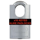 Abus 83CS/50 KEYED ALIKE Padlocks x10- Closed Shackle Padlock-FREE POST