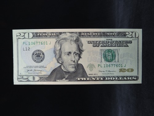 2017 A $20 Twenty Dollars FRN US Banknote PL 10677601 J RADAR Note L12 CU UNC - Picture 5 of 24